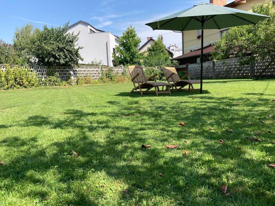 Huge Bbq Garden, Spacious Flat, Ac, Free Parking 4 Ljubljana Bagian luar foto